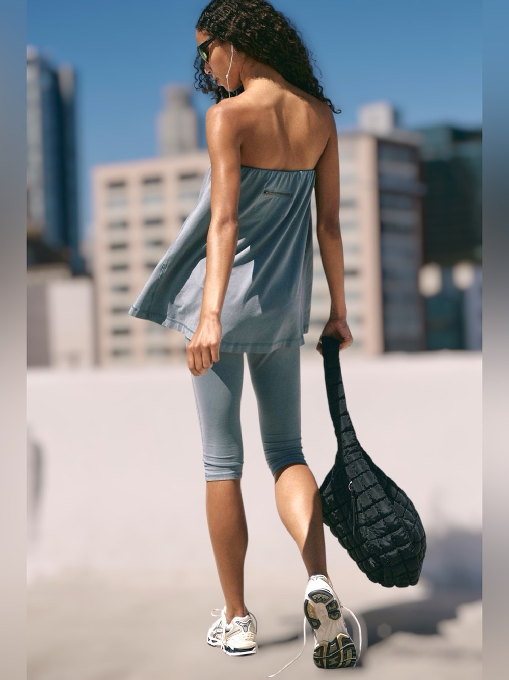NWT Free People x FP Movement Hot Shot Tube Onesie in summer storm - Picture 7 of 13